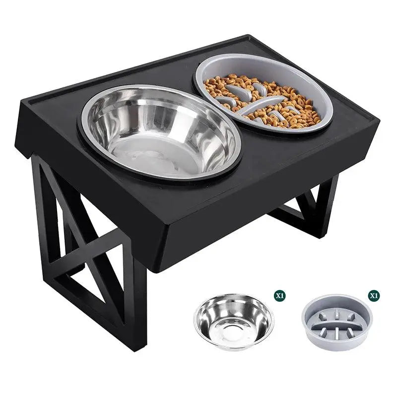 Elevated Dog Food & Water Feeder with Adjustable Height.7. - FurriendlyPaws | Furry Friends, Happy Hearts