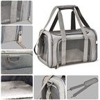 PawPort™ Travel Carrier – Breathable Mesh Pet Bag for Cats & Small Dogs