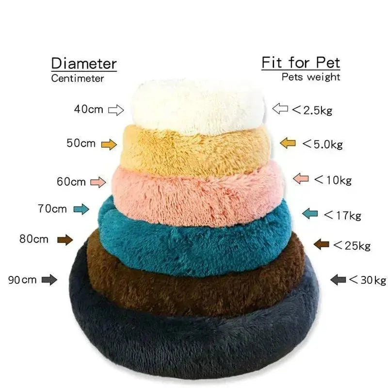 Long-Haired Plush Pet Bed - Comfort & Warmth.5. - FurriendlyPaws | Furry Friends, Happy Hearts