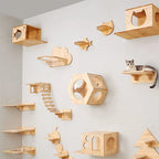 Cat Wall Climbing Steps – 4 Step Shelf with Scratching Posts