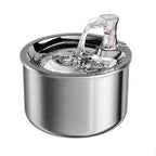 2L Stainless Steel Pet Water Fountain – Automatic Dispenser with Optional Sensor & Heater - FurriendlyPaws | Furry Friends, Happy Hearts