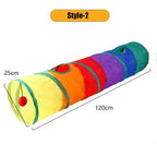Pounce & Play™ Cat Tunnel – Foldable Colorful Play Maze Toy