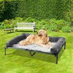 Chill in Style – Raised Dog Bed with Cozy Bolster
