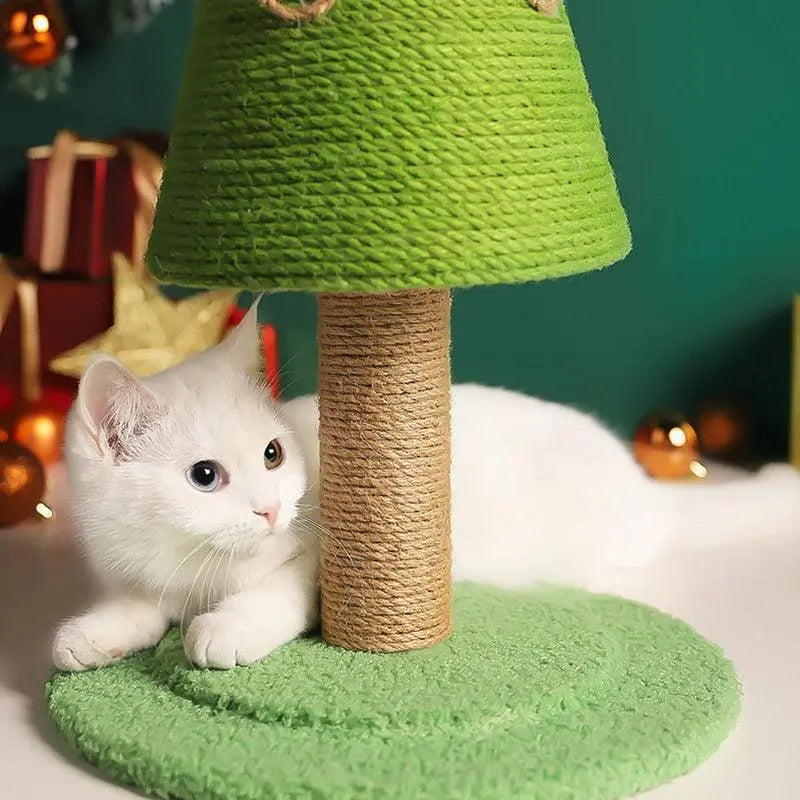 Jolly Cat Tree: Sisal Scratcher Column & Holiday Decor.2. - FurriendlyPaws | Furry Friends, Happy Hearts