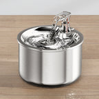 2L Stainless Steel Pet Water Fountain – Automatic Dispenser with Optional Sensor & Heater - FurriendlyPaws | Furry Friends, Happy Hearts