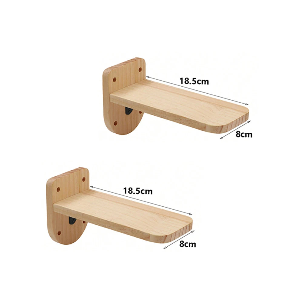 Cat Wall Climbing Steps – 4 Step Shelf with Scratching Posts