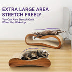 Scratch & Snooze™ Cat Lounge – 2-in-1 Cardboard Scratcher & Bed