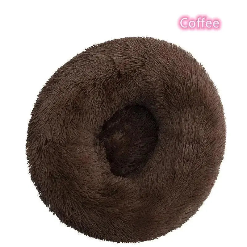 Long-Haired Plush Pet Bed - Comfort & Warmth.9. - FurriendlyPaws | Furry Friends, Happy Hearts