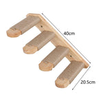 Cat Wall Climbing Steps – 4 Step Shelf with Scratching Posts