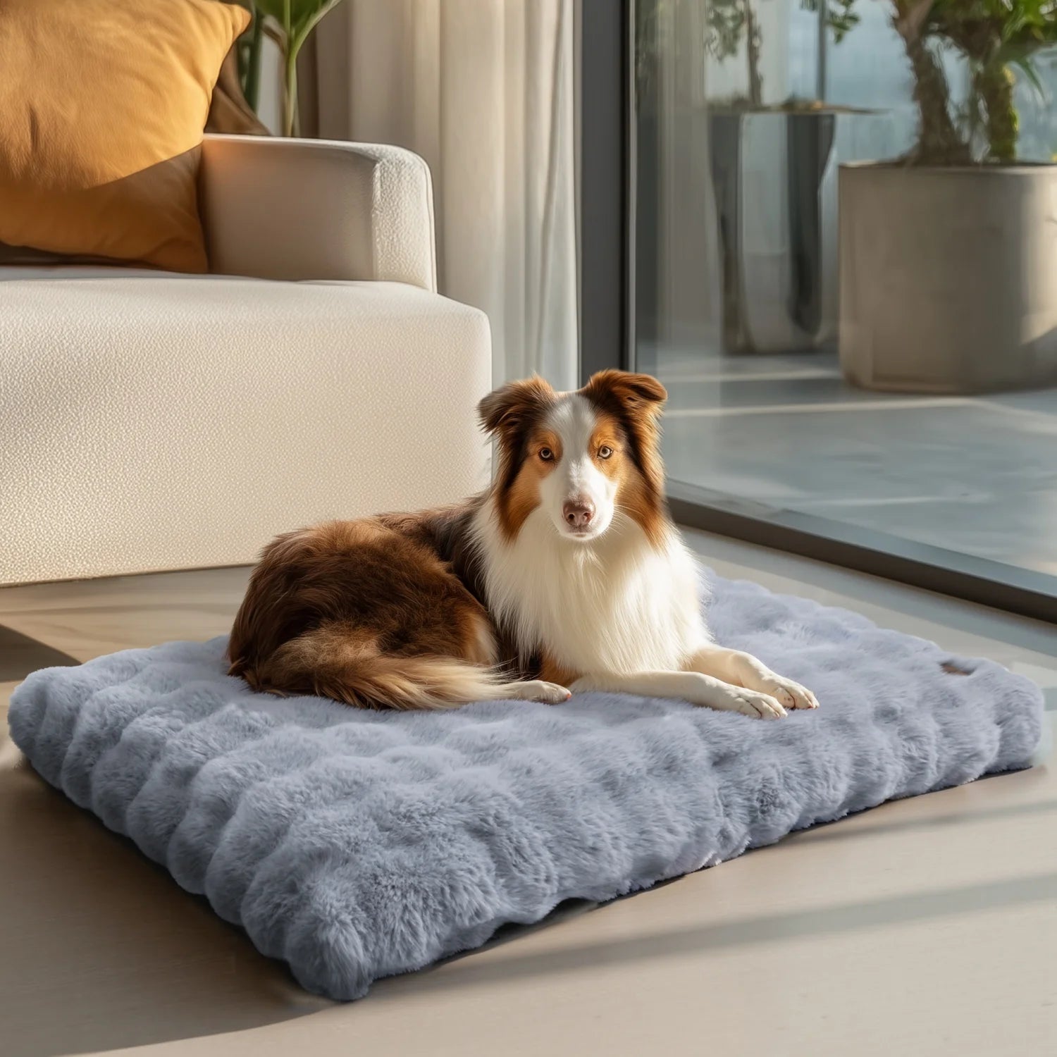 Ultra-Soft Plush Dog & Cat Bed – Calming Sleeping Bed with Thick Foam, Multiple Sizes - FurriendlyPaws | Furry Friends, Happy Hearts