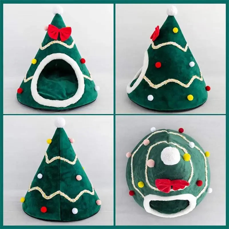 Holiday Tree Cozy Comfort Bed.4. - FurriendlyPaws | Furry Friends, Happy Hearts