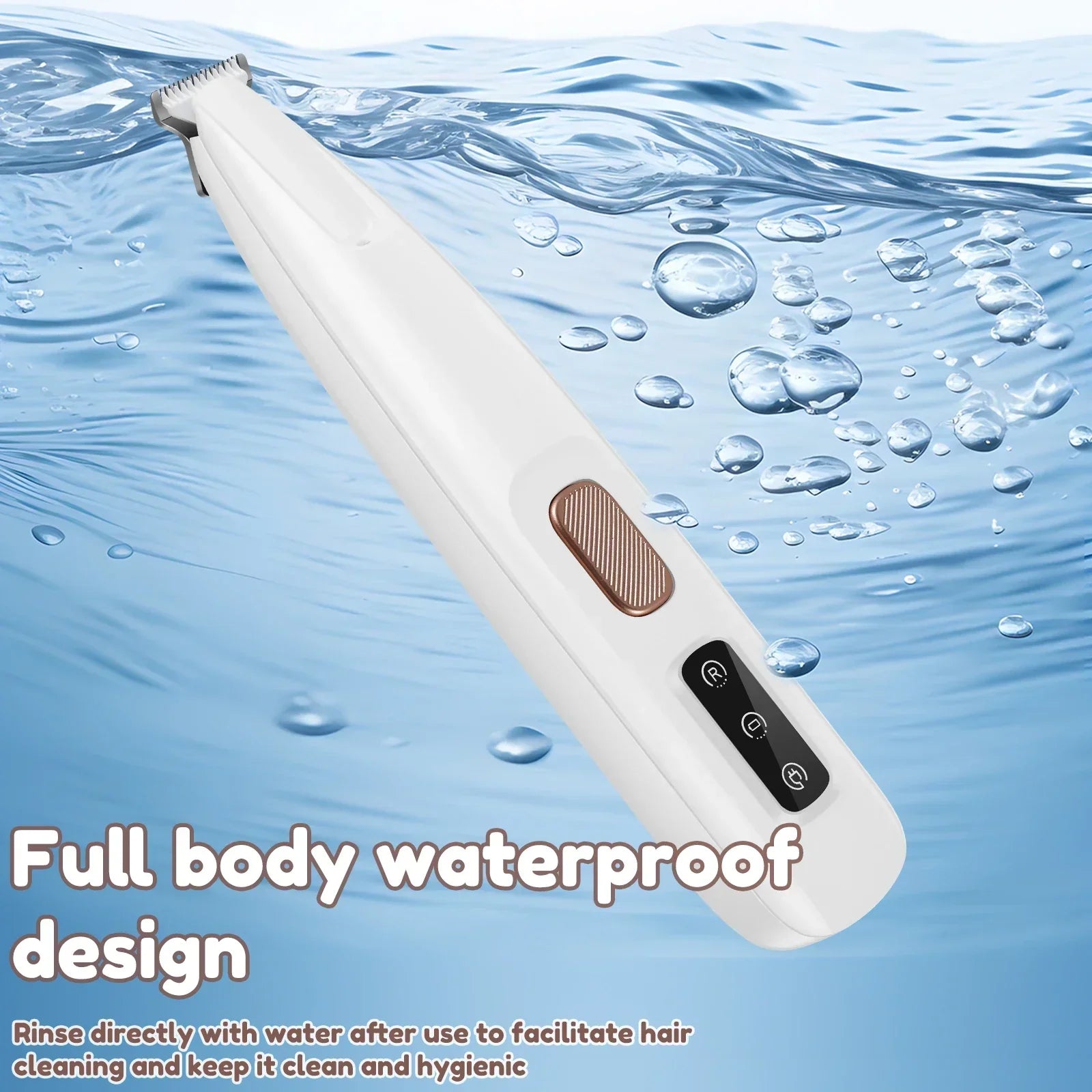 Waterproof Rechargeable Pet Trimmer – LED Grooming Clippers for Dogs & Cats