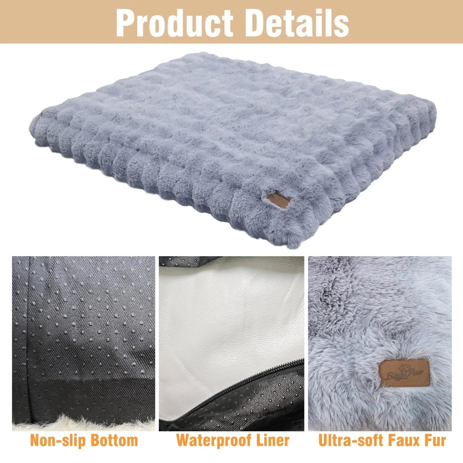 Ultra-Soft Plush Dog & Cat Bed – Calming Sleeping Bed with Thick Foam, Multiple Sizes - FurriendlyPaws | Furry Friends, Happy Hearts