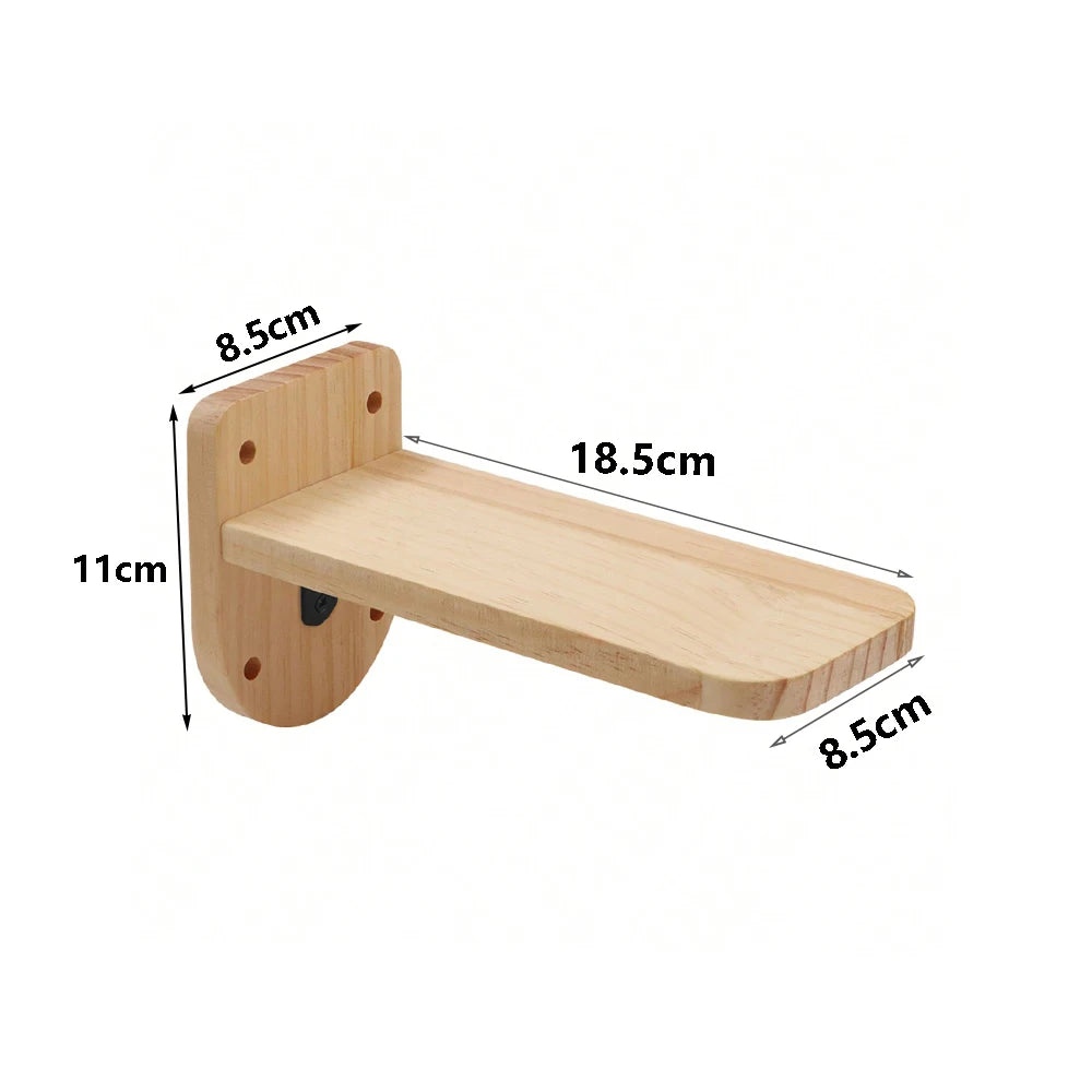 Cat Wall Climbing Steps – 4 Step Shelf with Scratching Posts