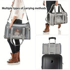 PawPort™ Travel Carrier – Breathable Mesh Pet Bag for Cats & Small Dogs