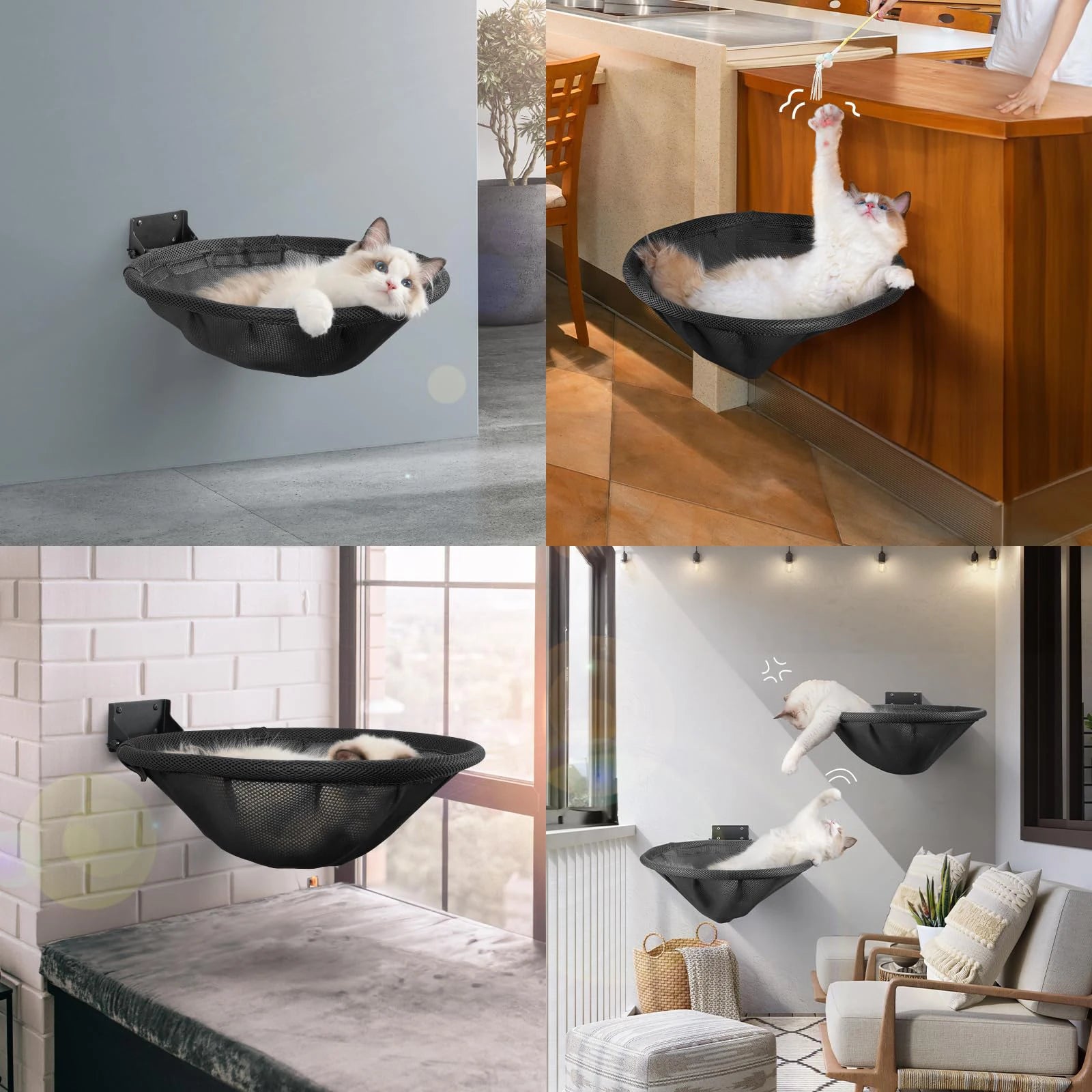 Slam Dunk Naps – Wall-Mounted Cat Hammock Bed
