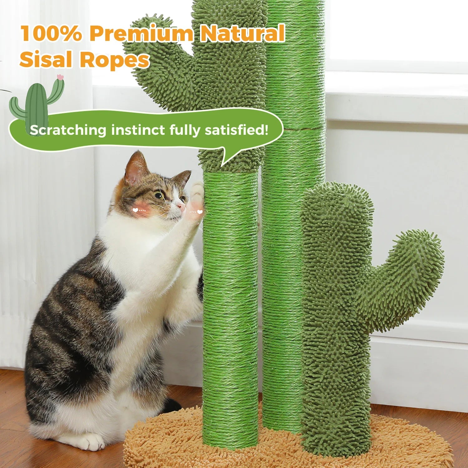 Scratch, Climb & Play – Large Cactus Cat Scratching Post