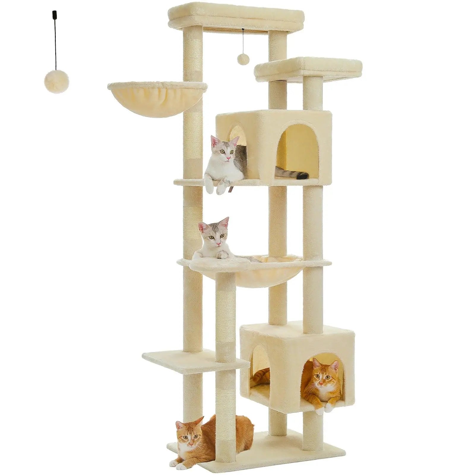 Large Cat Tree with Multi-Level Playground.15. - FurriendlyPaws | Furry Friends, Happy Hearts