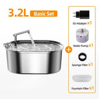ROJECO Automatic Stainless Steel Pet Water Fountain – Cats & Dogs