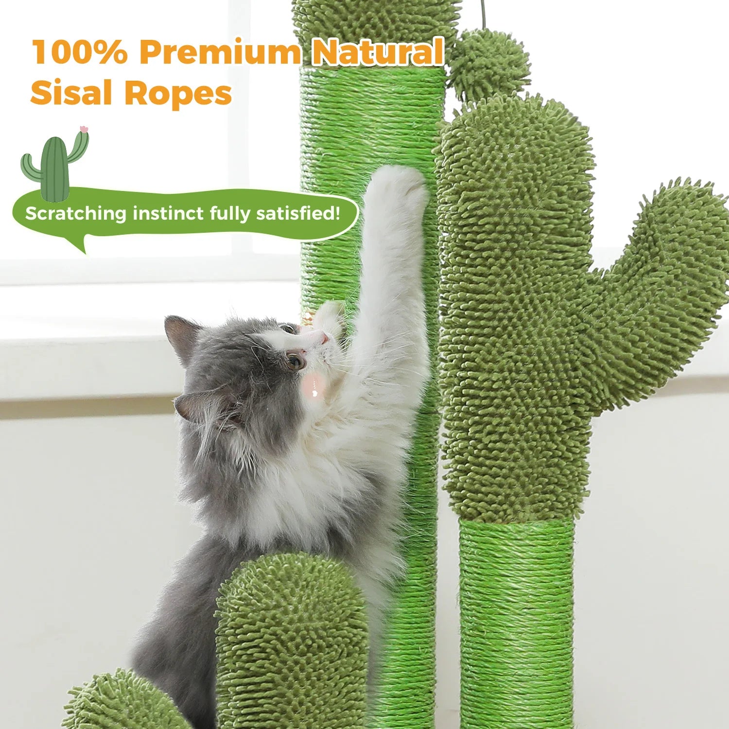 Scratch, Climb & Play – Large Cactus Cat Scratching Post