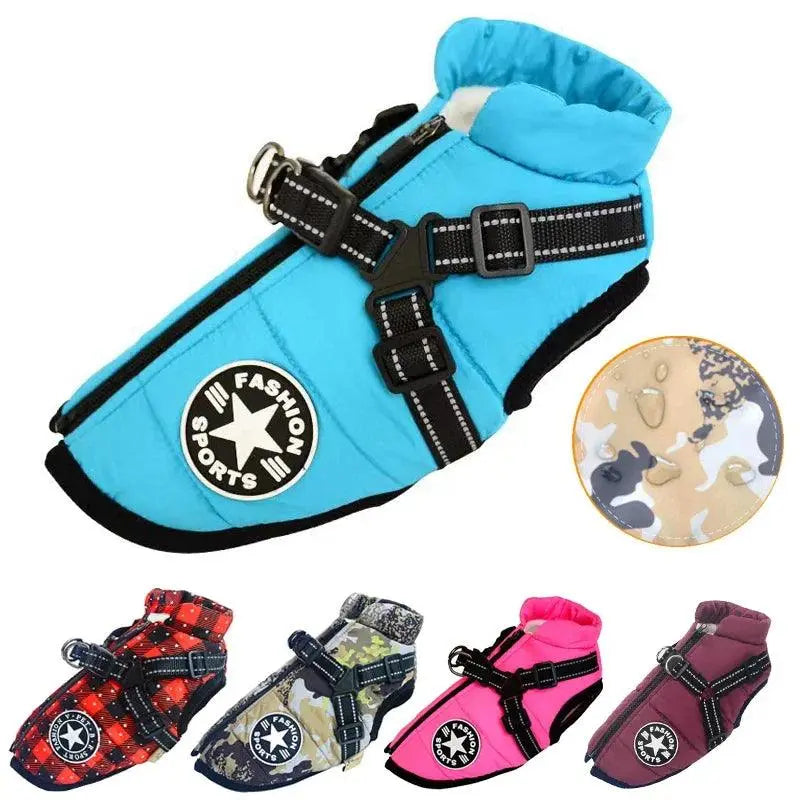 Winter Dog Coat with Harness – Waterproof & Warm for All Sizes - FurriendlyPaws | Furry Friends, Happy Hearts