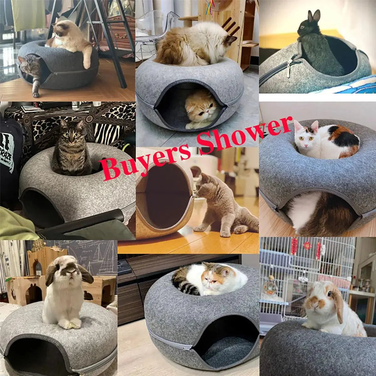 Donut Cat Bed & Tunnel.7. - FurriendlyPaws | Furry Friends, Happy Hearts