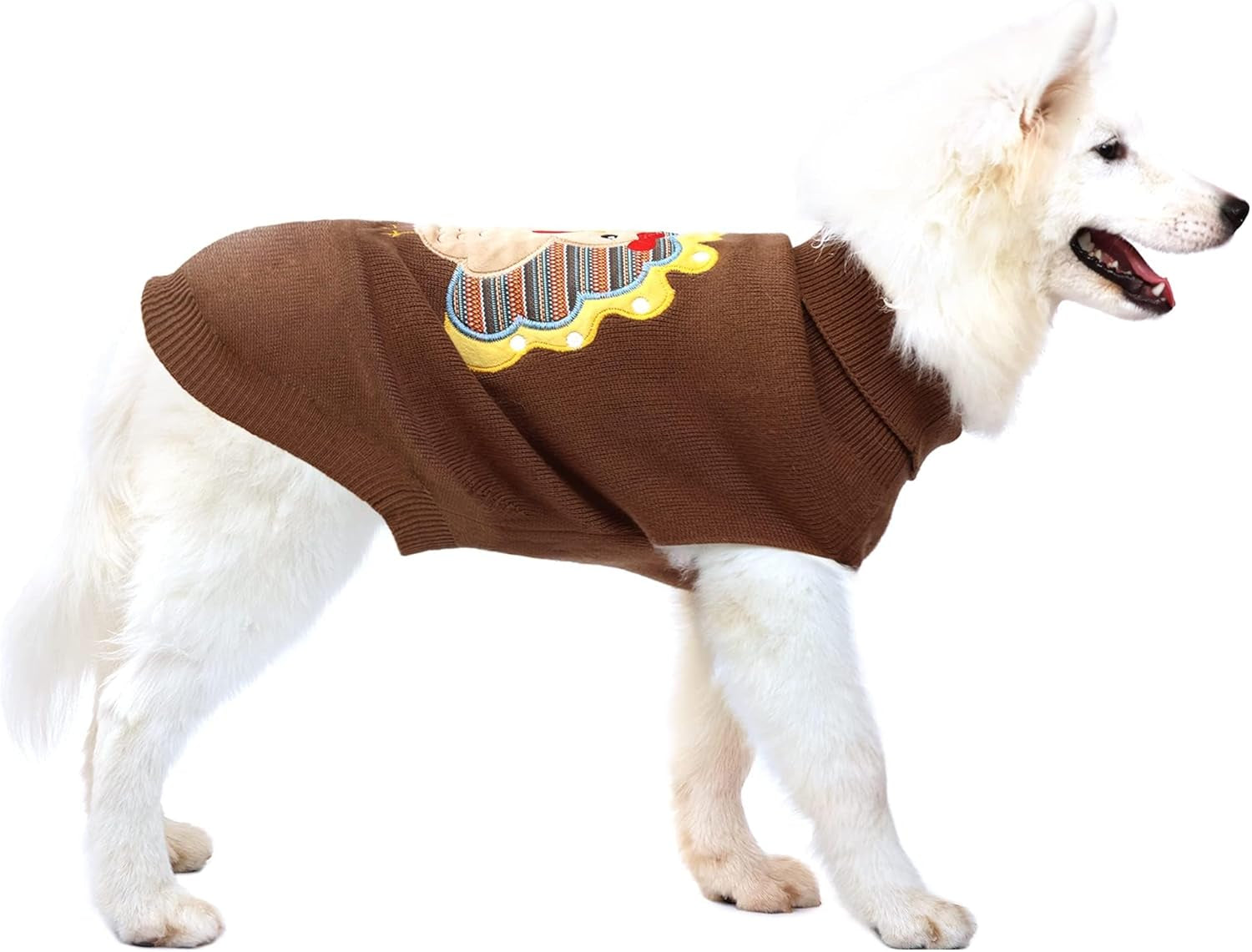Thanksgiving Turkey Dog Sweater | Cozy Knit Fall Pet Outfit