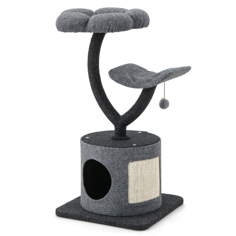 Cat Tree for Large & Small Cats – Stylish Metal Frame Cat Tower