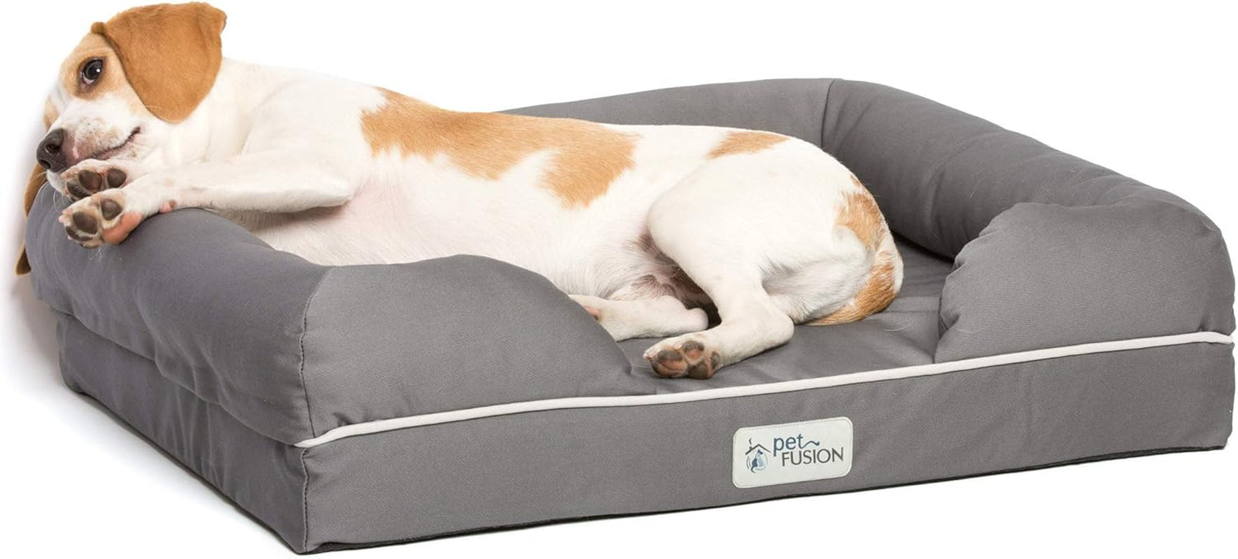 Ultimate Orthopedic Memory Foam Dog Bed with Bolsters – XL (44"x34") Waterproof, Washable Cover, Durable Cotton-Poly Blend