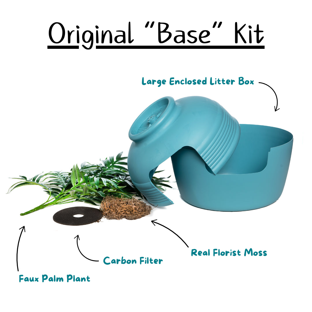 Original Hidden Litter Box Planter – Hooded Cat Litter Box with Fake Plant Cover