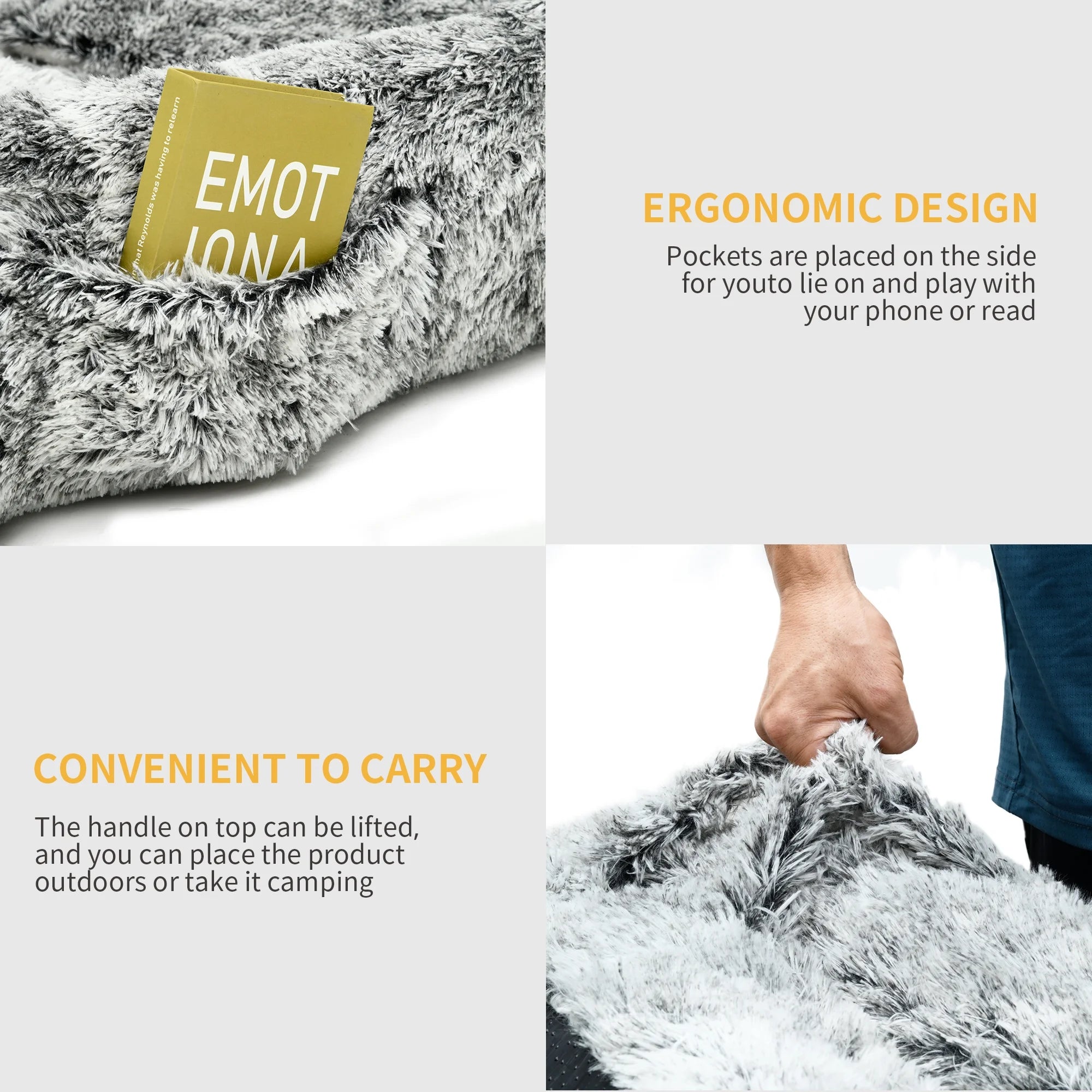 Human Dog Bed – Oversized Memory Foam Pet Bed with Blanket & Pillow - FurriendlyPaws | Furry Friends, Happy Hearts