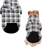 Plaid Dog Hoodie – Warm Winter Coat with Leash Hole, Stylish Sweater for Small, Medium & Large Dogs & Cats