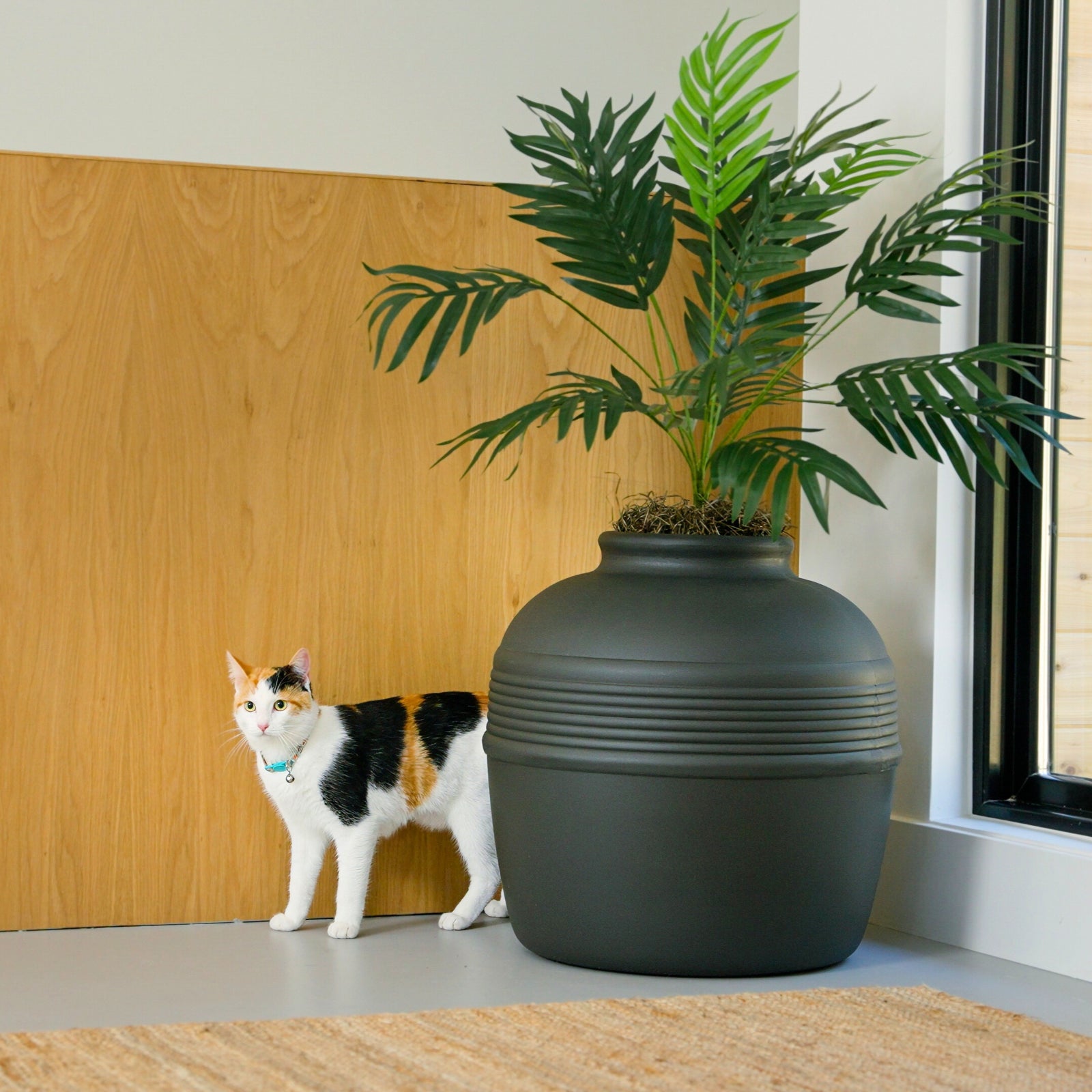Original Hidden Litter Box Planter – Hooded Cat Litter Box with Fake Plant Cover