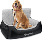 Dog Car Seat for Small Dogs – Cozy Booster Bed with Leash & Storage