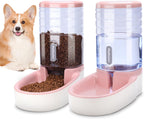 Automatic Dog Cat Feeder & Water Dispenser Set – 1 Gallon x 2