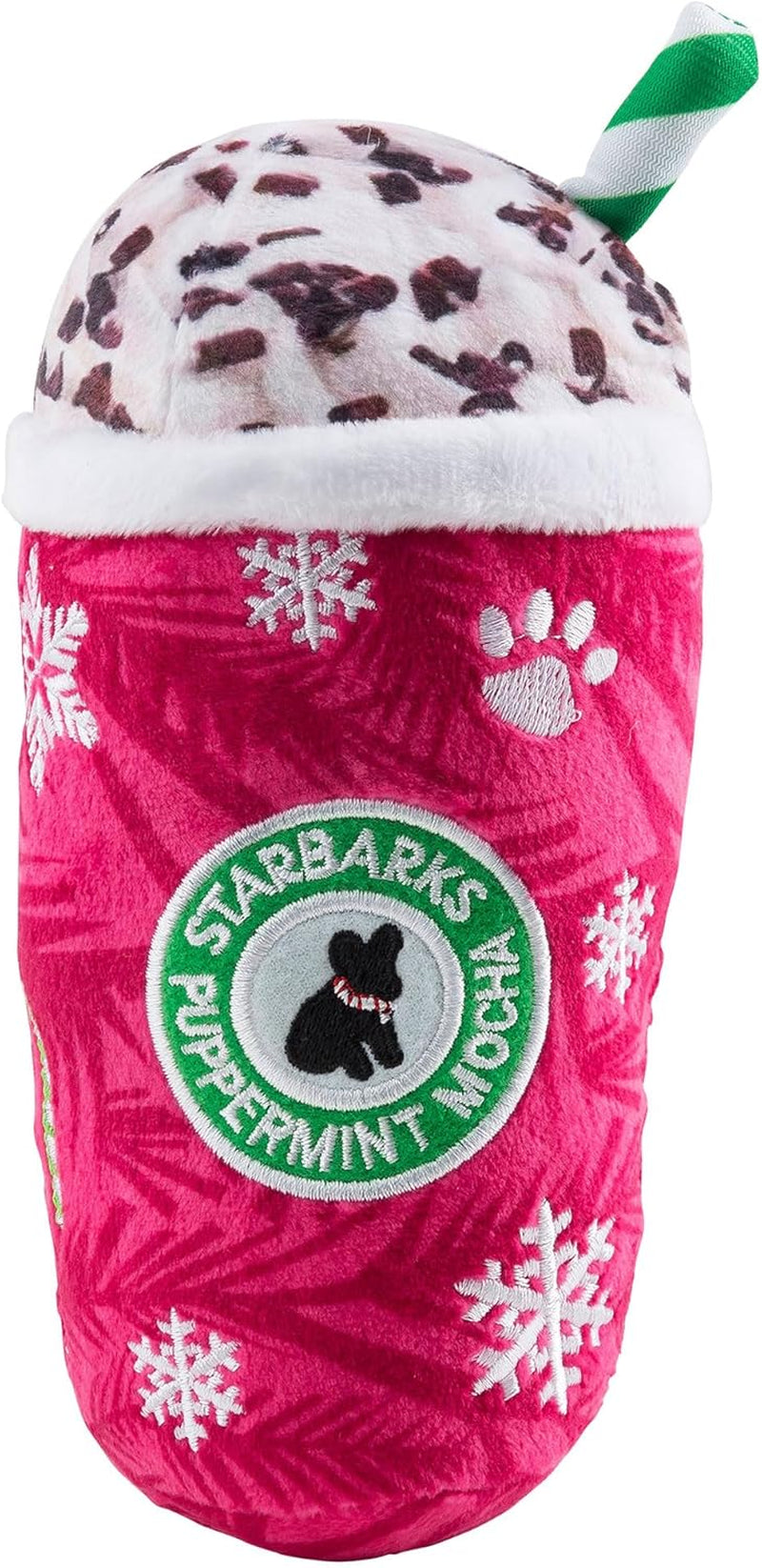 LaBarka Pawsecco Plush Dog Toy – Funny Designer Parody Toy with Squeaker for All Breeds, Soft, Stylish & Machine-Washable