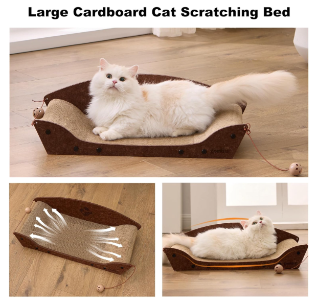 26" Cat Scratcher Couch - Orthopedic Cardboard Lounger