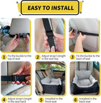 Dog Car Seat for Small Dogs – Cozy Booster Bed with Leash & Storage