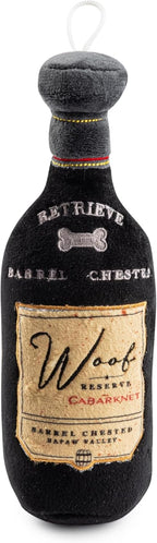 LaBarka Pawsecco Plush Dog Toy – Funny Designer Parody Toy with Squeaker for All Breeds, Soft, Stylish & Machine-Washable