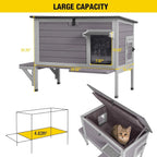 🏠❄️ Insulated Heated Cat House with Temperature Control – Weatherproof Feral & Outdoor Cat Shelter