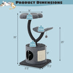 Cat Tree for Large & Small Cats – Stylish Metal Frame Cat Tower