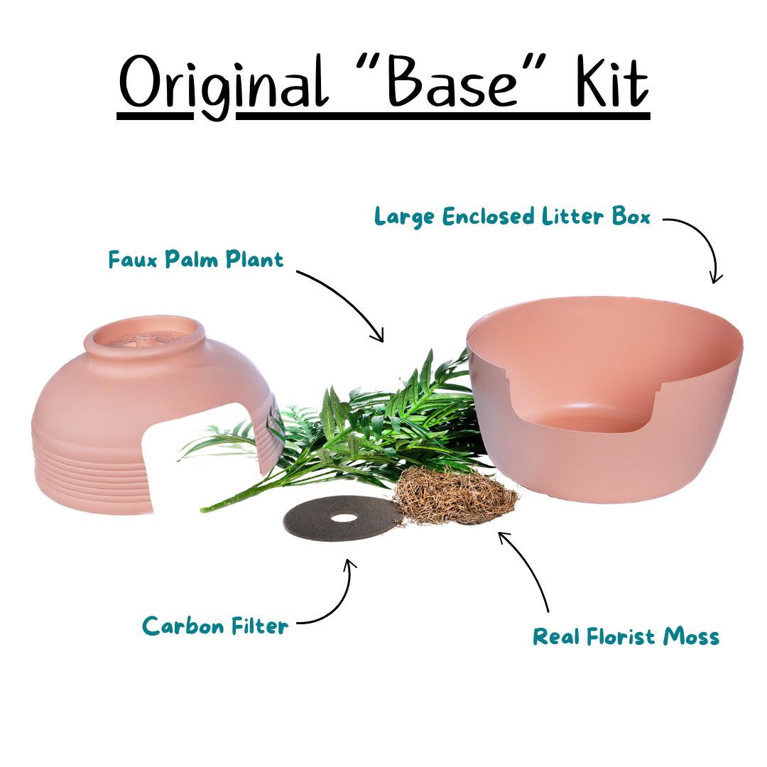 Original Hidden Litter Box Planter – Hooded Cat Litter Box with Fake Plant Cover