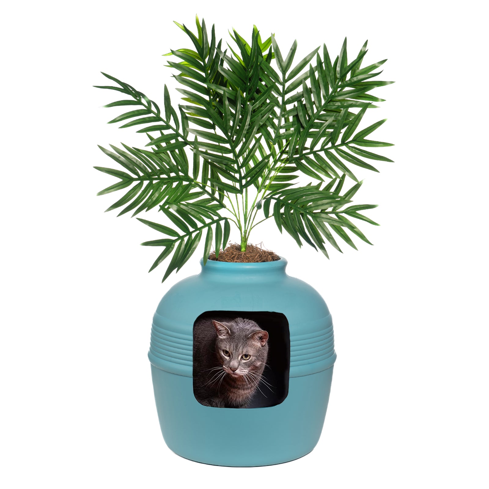 Original Hidden Litter Box Planter – Hooded Cat Litter Box with Fake Plant Cover