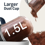 Oneisall 7-in-1 Dog Grooming Kit & Low Noise Pet Grooming Vacuum – 1.5L Large Dust Cup, 7 Professional Tools for Shedding, Hair Trimming & Home/Car Cleaning