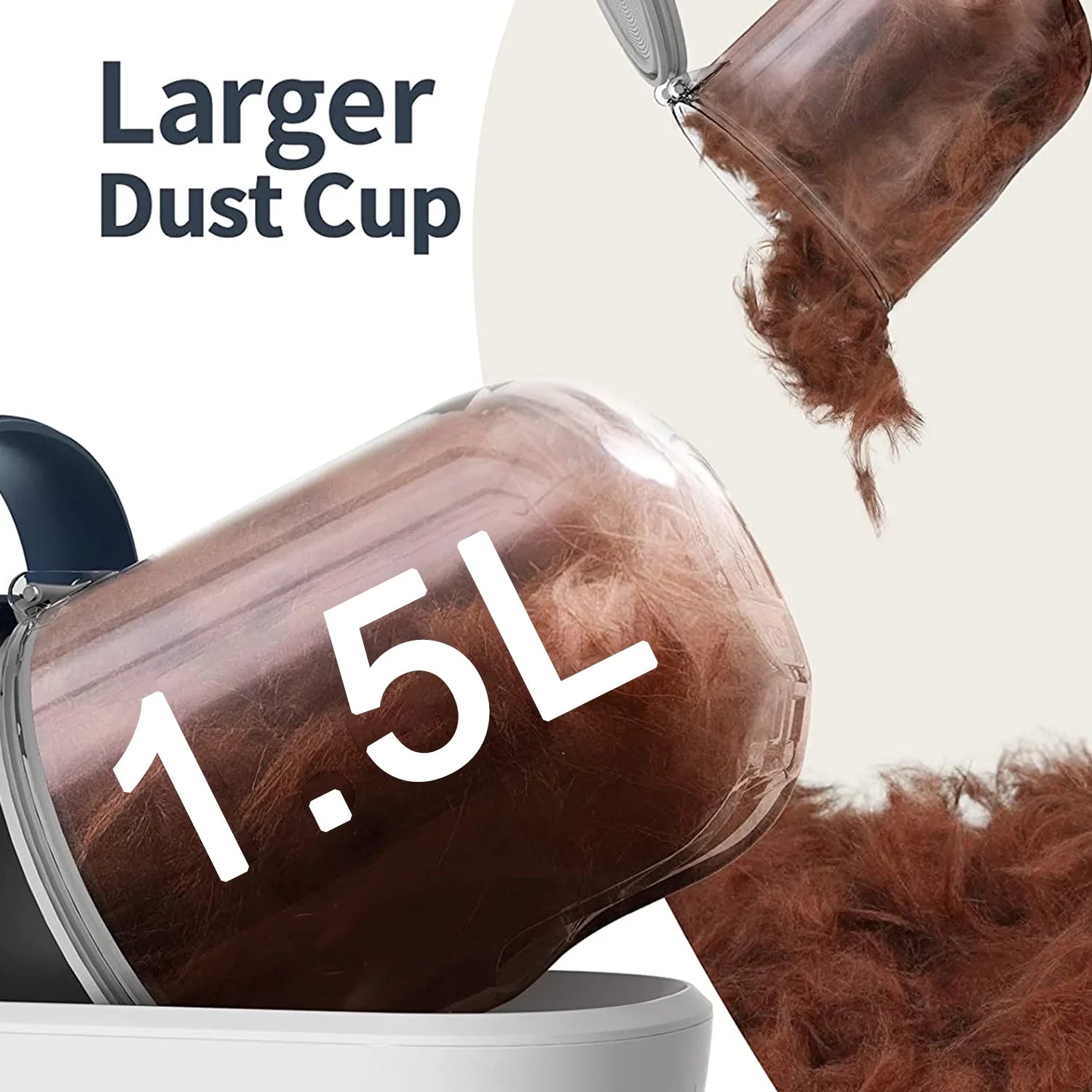 Oneisall 7-in-1 Dog Grooming Kit & Low Noise Pet Grooming Vacuum – 1.5L Large Dust Cup, 7 Professional Tools for Shedding, Hair Trimming & Home/Car Cleaning