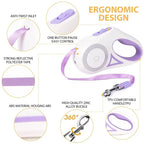 3M/5M Retractable Dog Leash with LED Flashlight & RGB Glow – Durable Nylon Night Walking Leash for Small Dogs & Cats, Tangle-Free Outdoor Lead