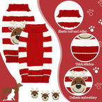 4-Pack Dog Holiday Sweaters – Christmas & Halloween Puppy Clothes with Reindeer, Snowman, Skull & Pumpkin Designs (S–XL) - FurriendlyPaws | Furry Friends, Happy Hearts