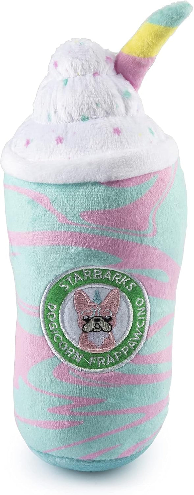 LaBarka Pawsecco Plush Dog Toy – Funny Designer Parody Toy with Squeaker for All Breeds, Soft, Stylish & Machine-Washable