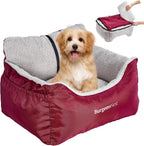 Dog Car Seat for Small Dogs – Cozy Booster Bed with Leash & Storage
