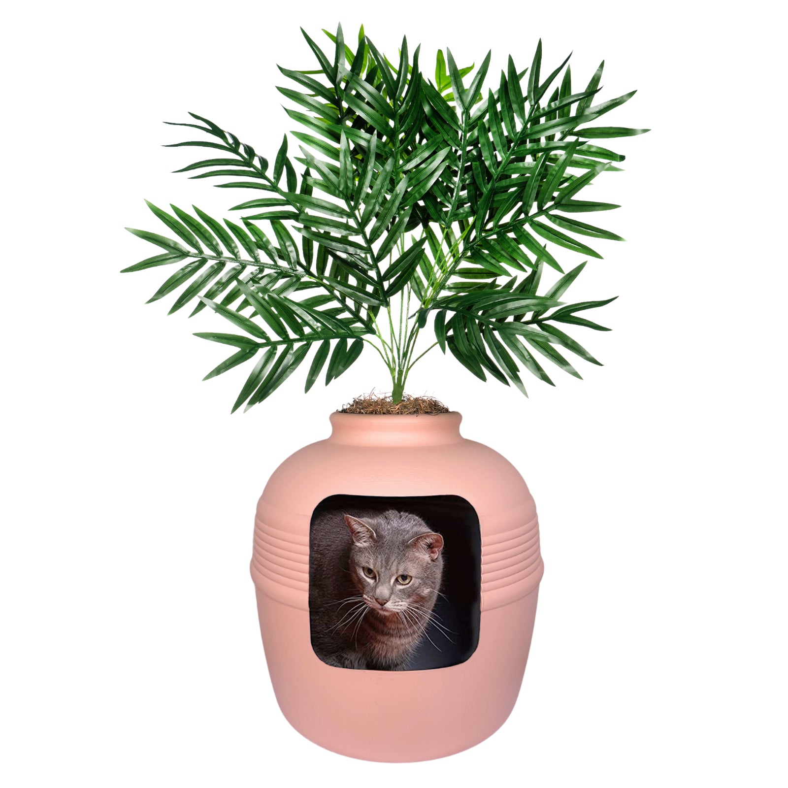 Original Hidden Litter Box Planter – Hooded Cat Litter Box with Fake Plant Cover